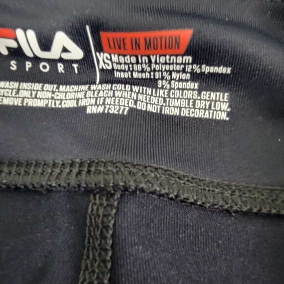 Fila Sport Live In Motion Women’s Size XS Black Yoga Capri Athletic Leggings - Picture 13 of 15